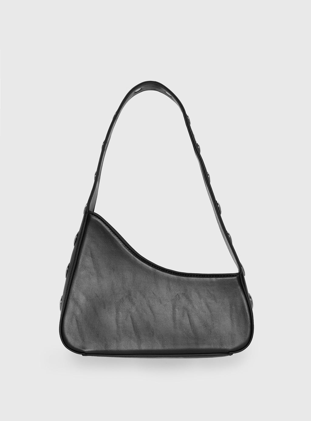 Popular Slanted Shoulder Bag Black